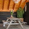 Picknicktafel Basis 180 cm vuren gedroogd, grijs geïmpregneerd