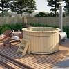 Hottub met externe RVS kachel ø200 cm onbehandeld vuren