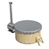 Hottub met externe RVS kachel ø200 cm onbehandeld vuren