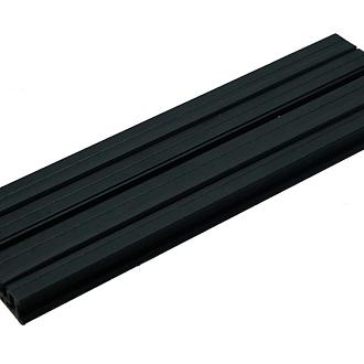 Structusol alu profiel ZWART ST16 lengte 2,4 m + rub prof