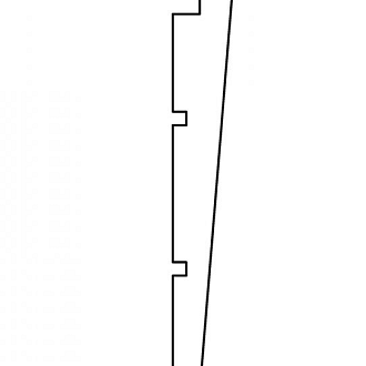 Douglas Zweeds rabat Excellent, zwart gespoten 1,2/2,7 x 19,5 x 300 cm