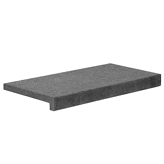 Zwembadrand Tibet Dark Grey 60x30x5/2,5 cm, gevlamd, voorzijde gezoet