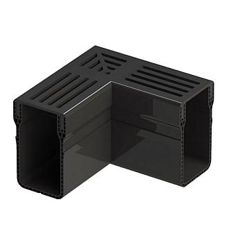 Gardendrain Corner Black 65/100 mm Hoekstuk zwart