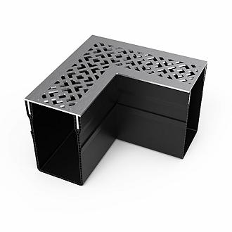 Gardendrain Corner RVS-Inox Diamond Line 65/100 mm