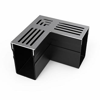 Gardendrain Corner RVS-Inox 65/100 mm