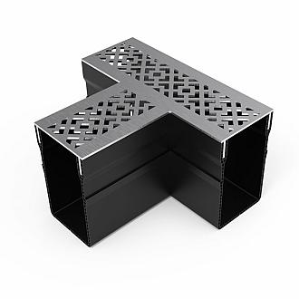 Gardendrain TEE Section RVS-Inox Diamond Line 65/100 mm
