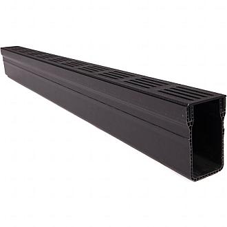 Gardendrain Premium Black Grating - ALU 1000x65x100 mm