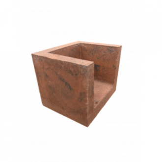 U-hoekelement 40x40x50 Roestbruin