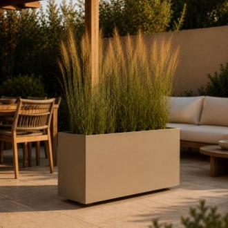 Plantenbak Vlak Taupe 90x60x40 cm