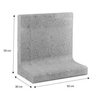 L Element 50x30x50 grijs