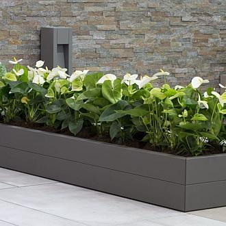 Plantenbak Modulair Taupe 90x90x28 cm
