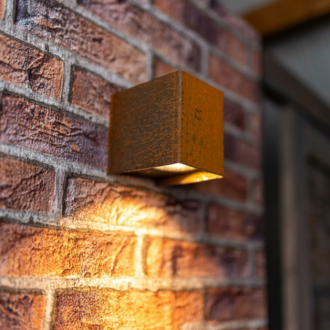 LightLux Wandlamp onder schijnend Corten