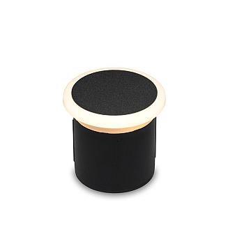 Nine - rondom zwart grondspot | warmwit | 1,2 watt | OutdoorPro+ | 12 volt
