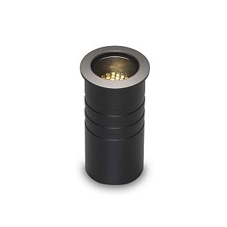 Peral - rond zwart grondspot | warmwit | 2 watt | OutdoorPro+ | 12 volt