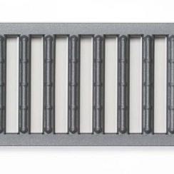 Sleufrooster verz.staal antraciet 100cm