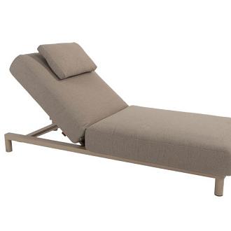 Madeira ligbed incl. kussen en hoofdsteun latte