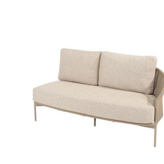 Florence 2 seater bench left arm latte with 3 cushions