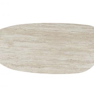Estate mango shape table top ceramic 240 X 105 cm latte