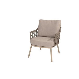 Puglia low dining chair latte with 2 cushions