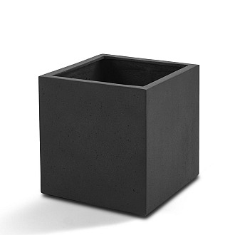 Grigio Cube 40 with wheels - Anthracite - Plantruimte 33x33