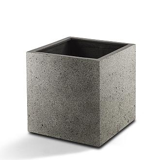 Grigio Cube 40 with wheels - Natural Concrete - Plantruimte 33x33