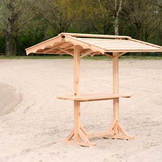 Buitenbartafel met afdak