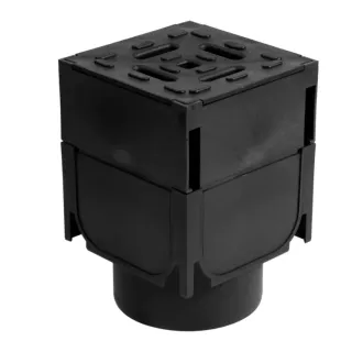 ACO Hexaline Hoek Slotline Zwart