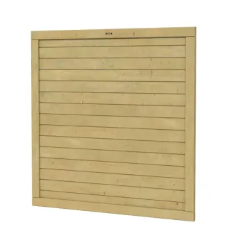 Tuinscherm Hillhout Basic Vuren 180x180cm Recht Planken1,8cm Groen Geïmpregneerd