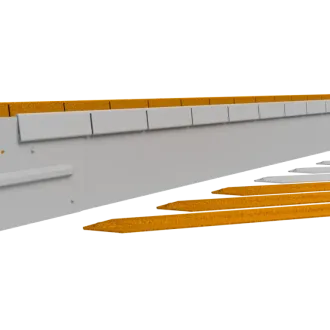 Flexline Borderrand Cortenstaal 10cm lengte 220cm incl. 3 grondpennen en verbindingsplaat