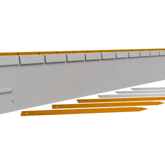 Flexline Borderrand Cortenstaal 15cm lengte 220cm incl. 3 grondpennen en verbindingsplaat