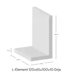 L-Element 120x65x100x10cm Grijs