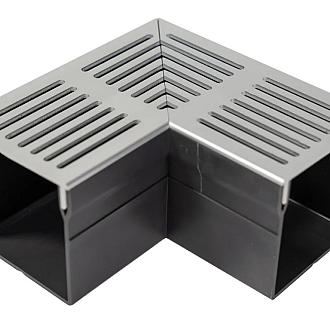RSSD Goot Mini Hoekgoot 90 Graden 65 mm Grijs-Aluminium