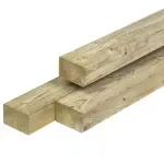 NE vuren Regel 4.4x7.0x360cm geschaafd Groen Geïmpregneerd