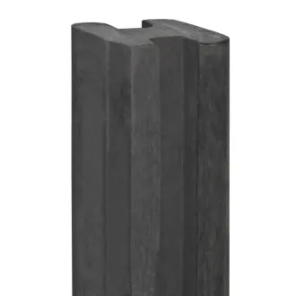 Beton-sleufpaal Zaan 10x10x275cm Antraciet Vlakke kop