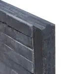 Beton-motiefplaat Schie antraciet H36xD4,8xL184cm leisteen