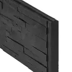 Beton-motiefplaat Schie/Reest Antraciet gecoat H36xD4,8xL184cm Leisteen
