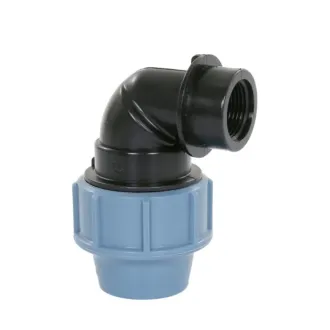 Unidelta Tyleenslang draadknie 90° Kiwa 1x klem 25mm 1x binnendraad ¾