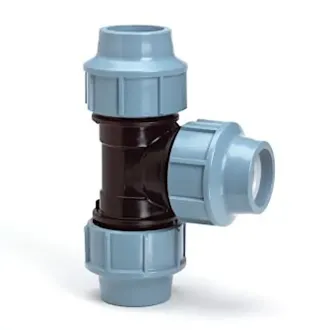 Unidelta Tyleenslang T-stuk 90° Kiwa 3x klem 16mm