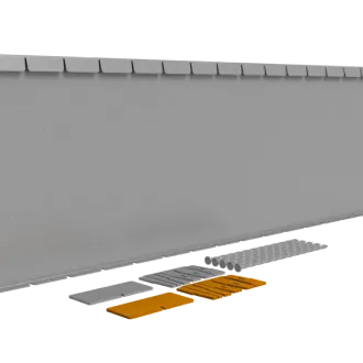 Flexline Borderrand Gegalvaniseerd 40cm lengte 216cm incl. 5 grondnagels en verbindingsset