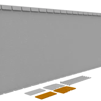 Flexline Borderrand Gegalvaniseerd 56cm lengte 216cm incl. 5 grondnagels en verbindingsset