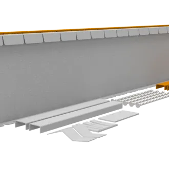 Flexline Borderrand Gegalvaniseerd 24cm lengte 216cm incl. 5 grondnagels en verbindingsset