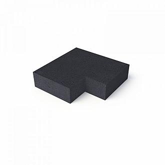 Schellevis Oudhollands TRAP HOEKSTUK 90° (37/15) BUITEN CARBON 60X60 CM