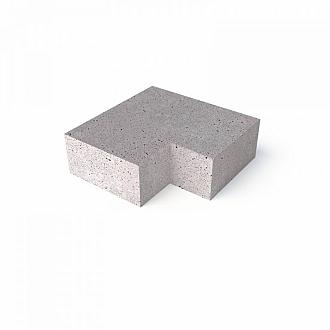 Schellevis Oudhollands TRAP HOEKSTUK 90° (40/20) BUITEN GRIJS 60X60 CM