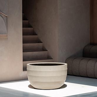 Bordo New Egg Pot Low 94 - Sand - Plantruimte Ø84