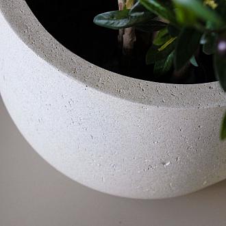 Grigio New Egg Pot 80 - Antique White - Plantruimte Ø68