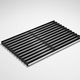 Schoonloper borstelprofiel zwart 75x50cm