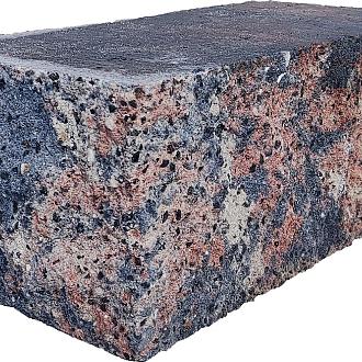 Splitrock hoekstuk 29x13x11 cm tricolore geknipte kopse kant