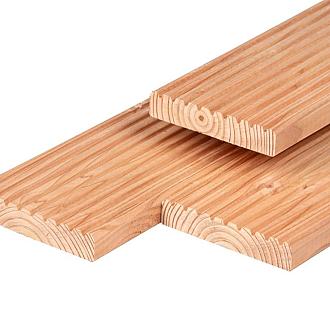 Douglas vlonderplank 2,8 x 14,5 x 300 cm, gedroogd, geschaafd, 1 zijde 9 groeven