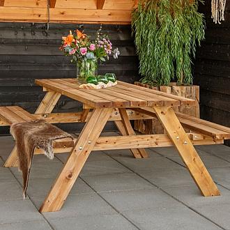 Picknicktafel Basis 180 cm vuren gedroogd, bruin geïmpregneerd