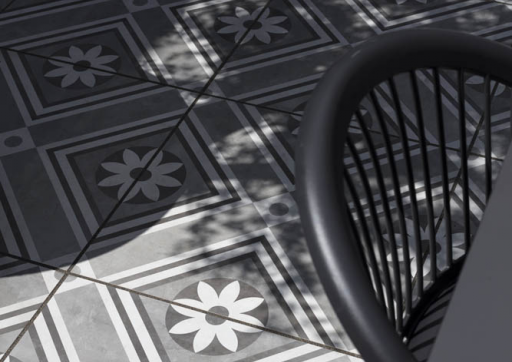 GeoCeramica 60x60x4 Concreet Flower dec
